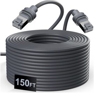 Mczeyarh Starlink Extension Cable‎ 150FT Outdoor CAT6 Gray 26AWG Waterproof